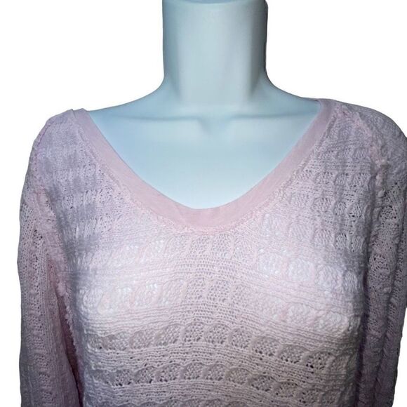 Free People We the Free Blossom Light Pink Sweater Size Small - Picture 2 of 10